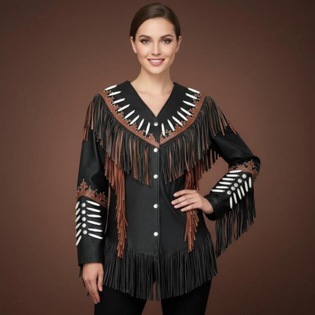 Women’s Western Suede Leather Jacket