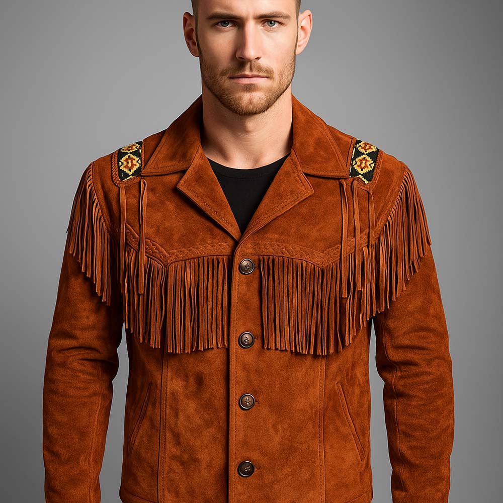 Native American Beaded Fringe Jacket