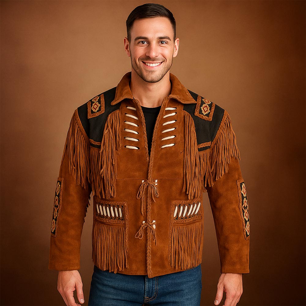 Mens Western Leather Jacket