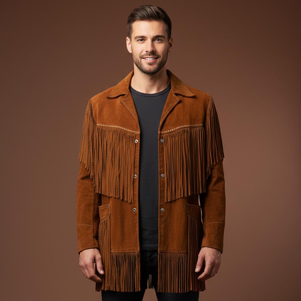 Native American Men’s Western Suede Jacket
